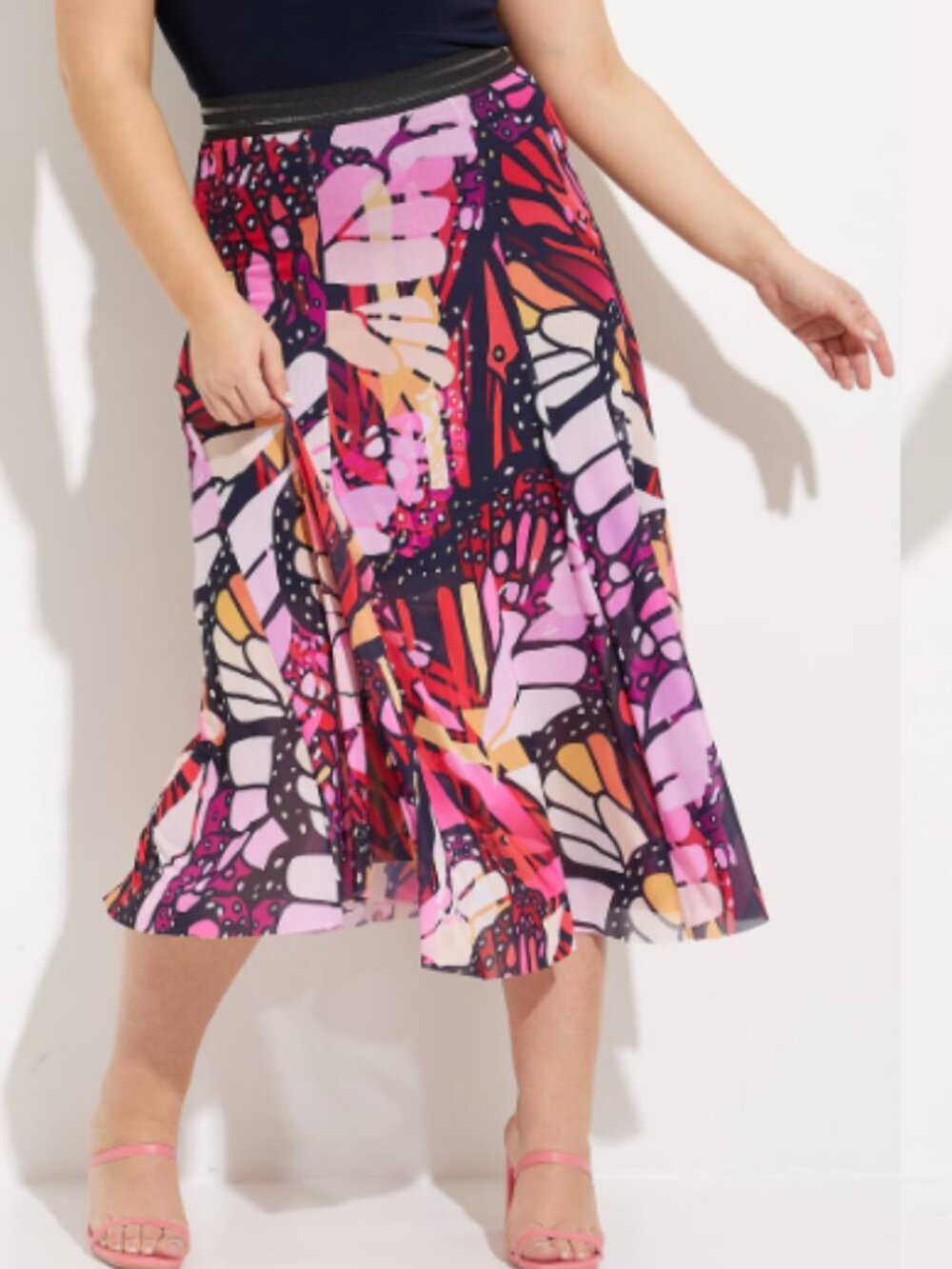 NWT! Joseph Ribkoff Butterfly Printed A-line Skirt Size 10 RET $170